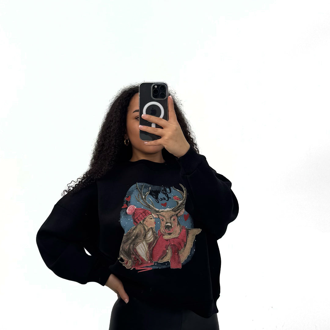 СПОРТЕН ВАТРИРАН СУИТШЪРТ НА ЕДРО 1649-24 DEER