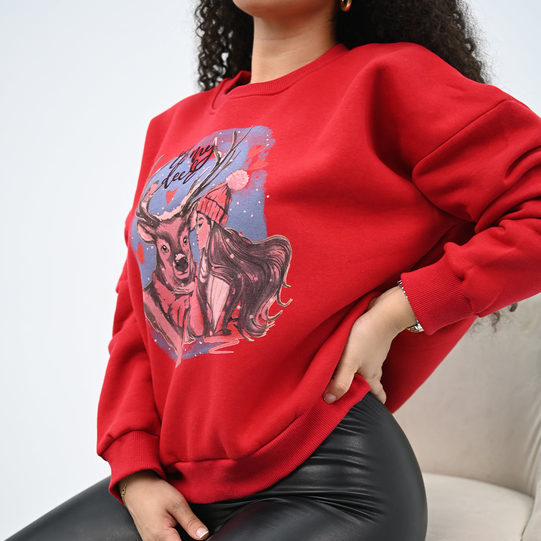 СПОРТЕН ВАТРИРАН СУИТШЪРТ НА ЕДРО 1649-24 DEER