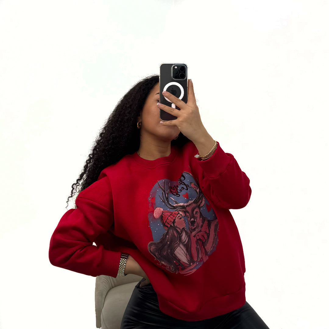 СПОРТЕН ВАТРИРАН СУИТШЪРТ НА ЕДРО 1649-24 DEER