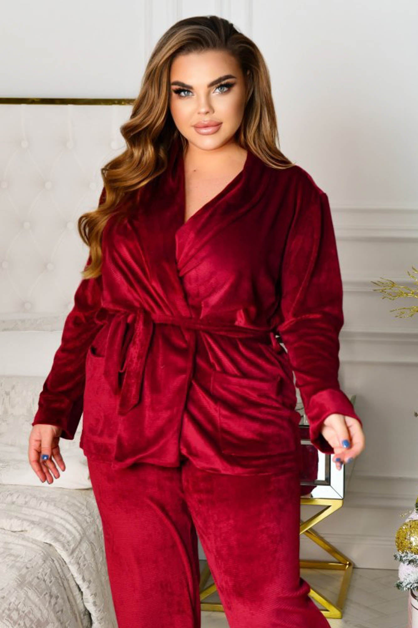 COMPLEU CATIFEA BATAL ANGRO 8073-24 Catifea 3 piese