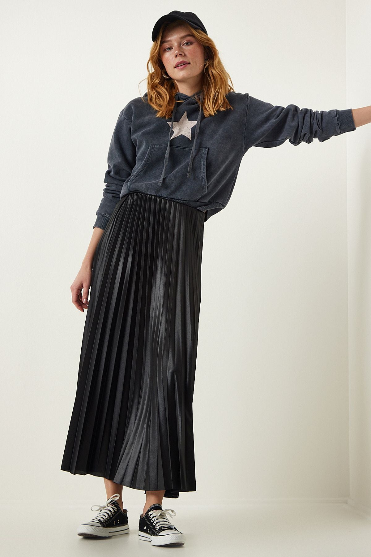 FUSTĂ CASUAL ANGRO 8276-24 plisata