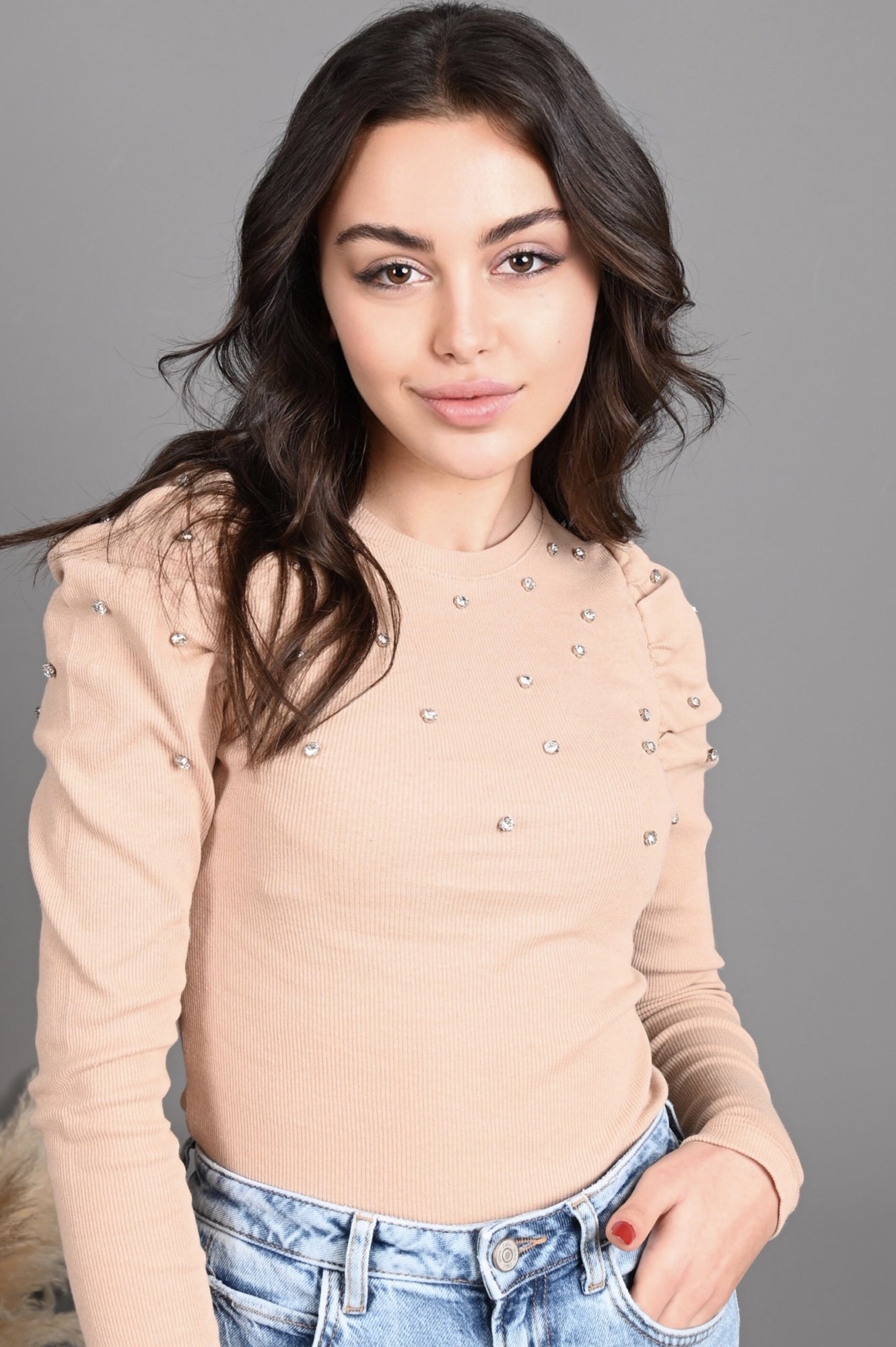BLUZA CASUAL ANGRO 8642-2-23 Perle
