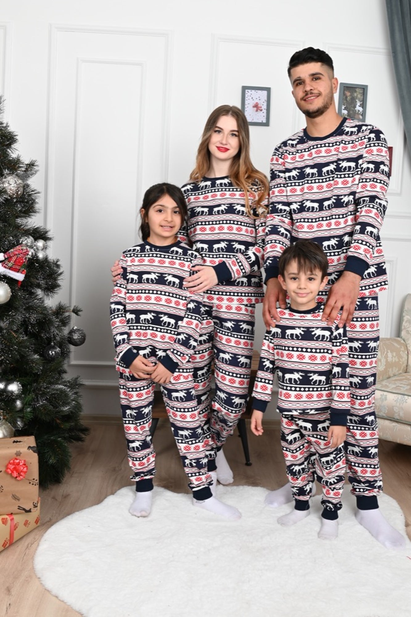 PIJAMA COPII ANGRO 9382-12 Reindeers