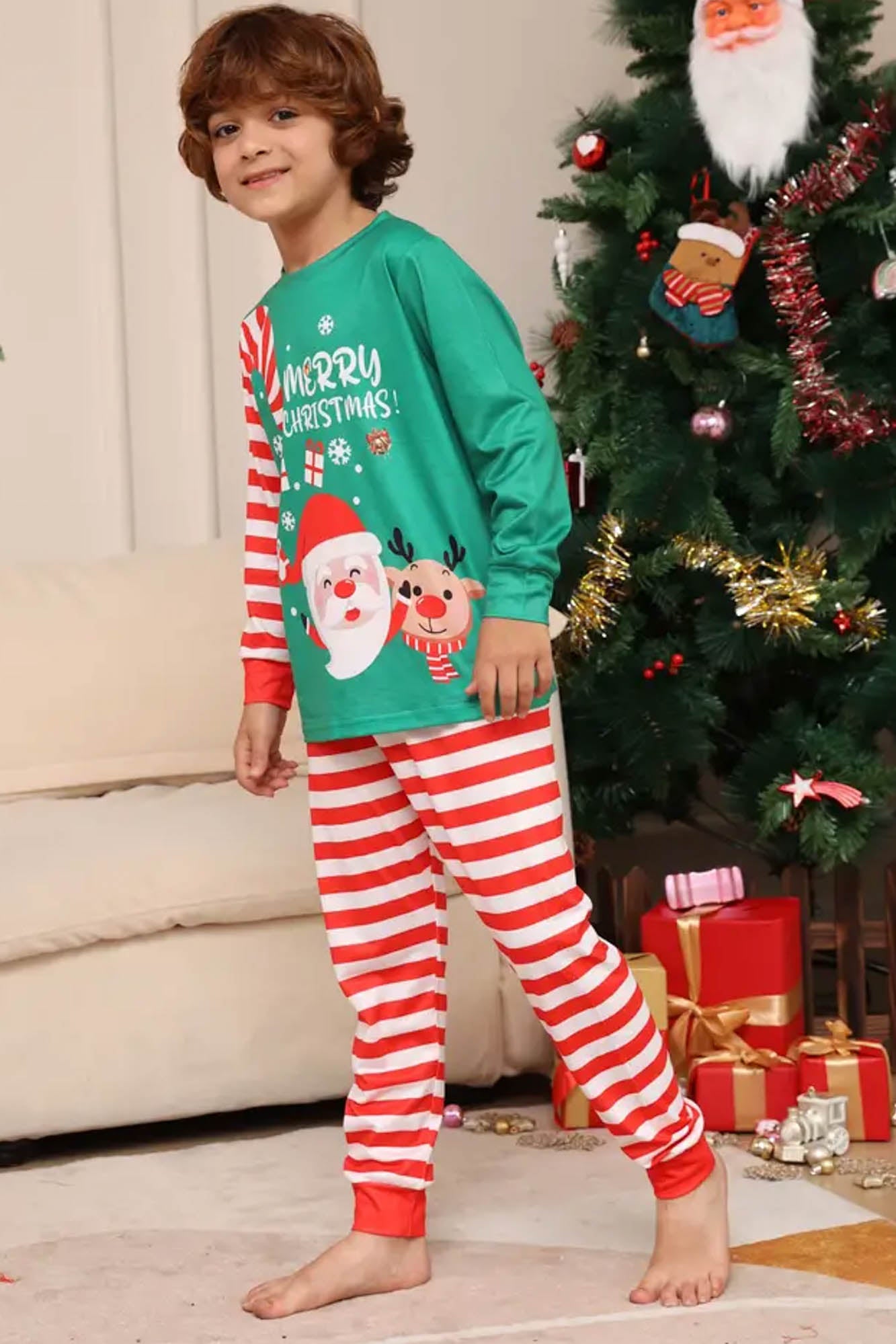 PIJAMA COPII ANGRO 9382-14 Candy Cane