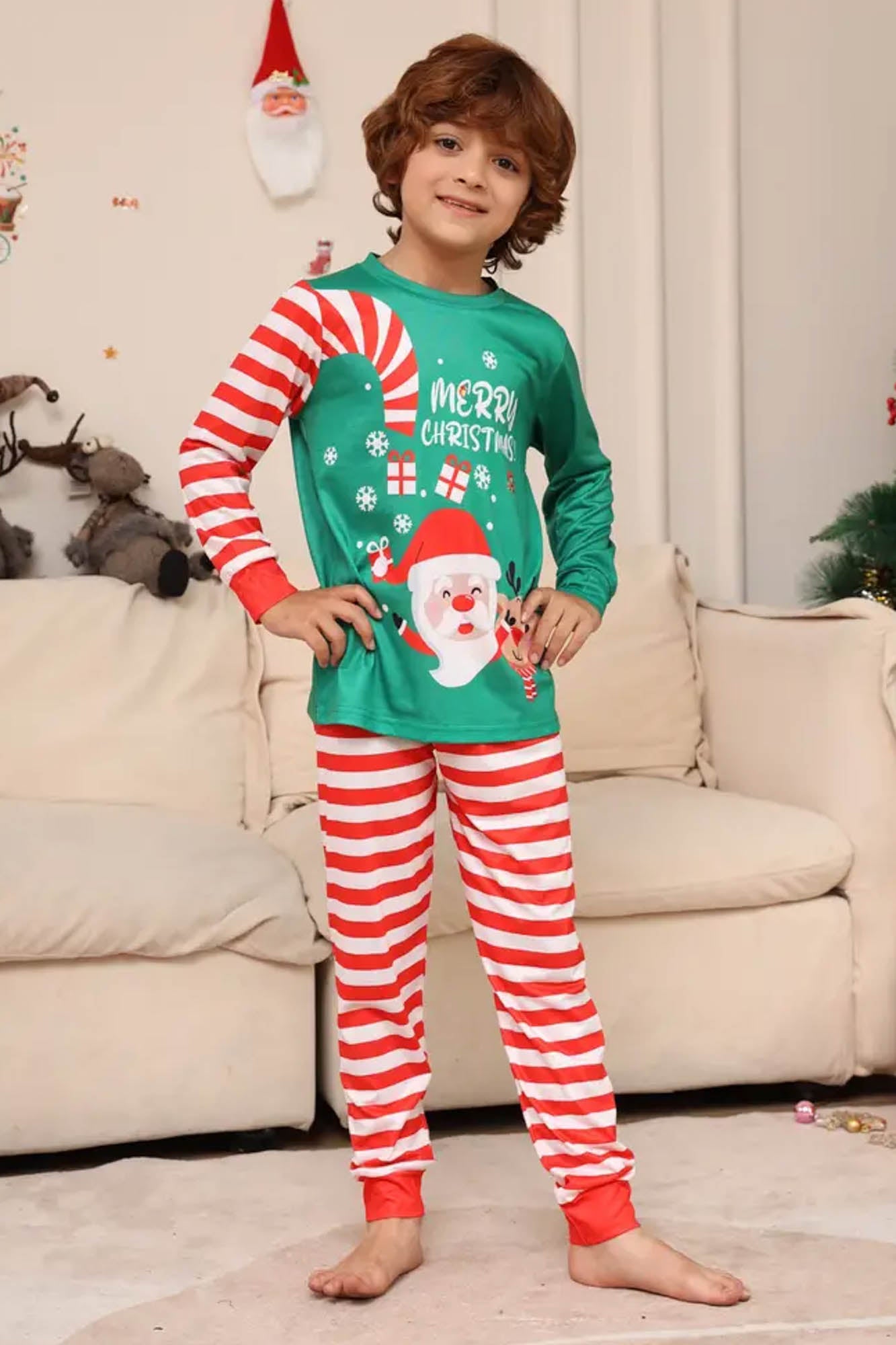 PIJAMA COPII ANGRO 9382-14 Candy Cane