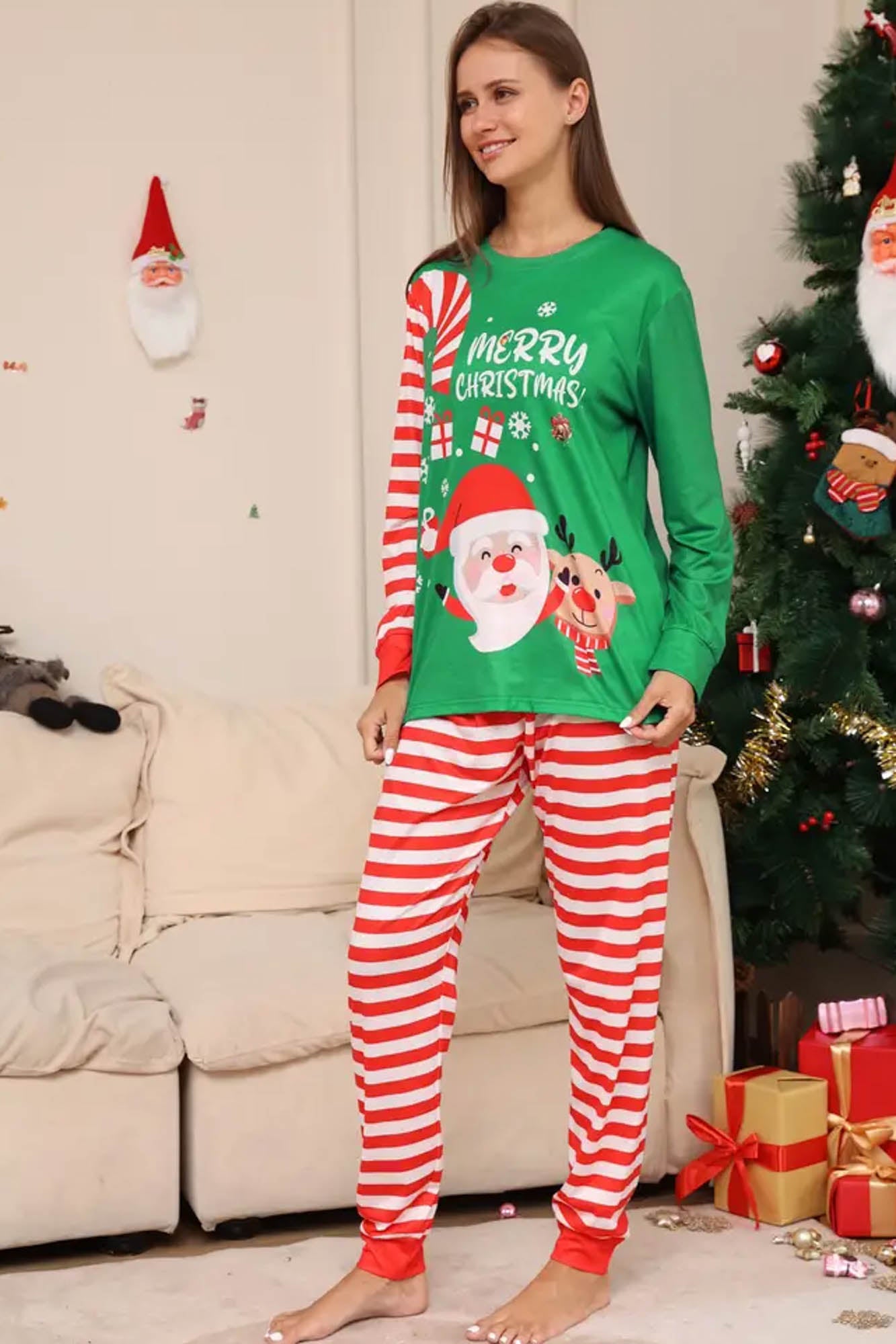 МАЙЧИНА ПИЖАМА НА ЕДРО 9385-14 Бонбонена пръчка